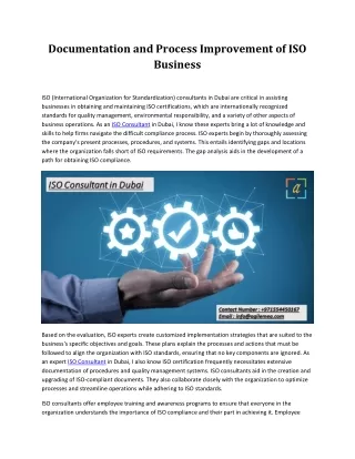 documentation and process improvement