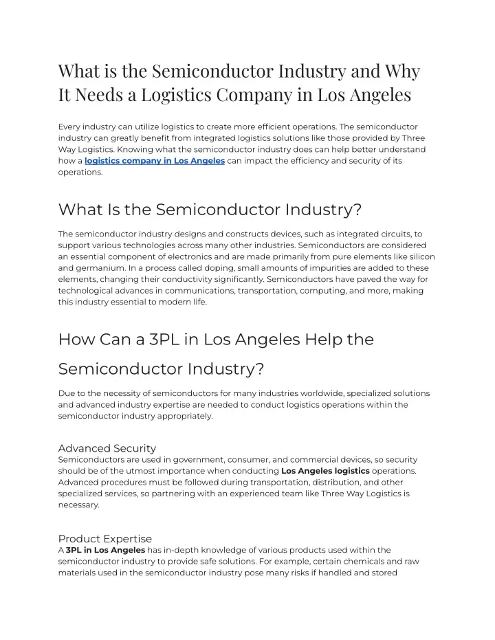 what is the semiconductor industry