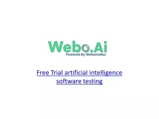Free Trial artificial intelligence software testing