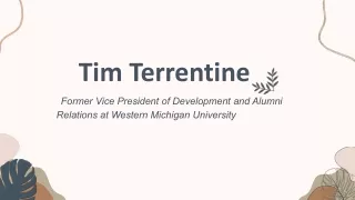 Timothy Terrentine - Experienced Business Strategist - Michigan