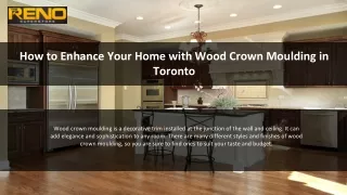 How to Enhance Your Home with Wood Crown Moulding in Toronto