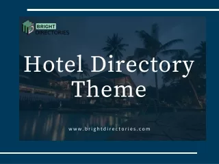 Hotel Directory Theme: Navigating Your Stay with Ease