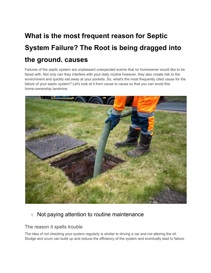 what is the most frequent reason for septic