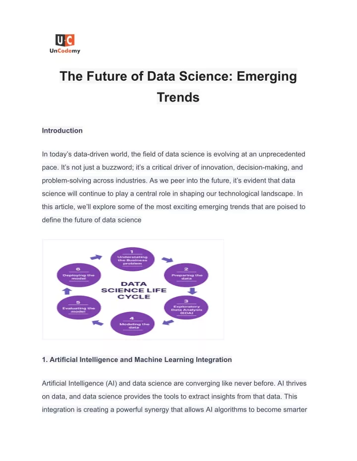 the future of data science emerging trends