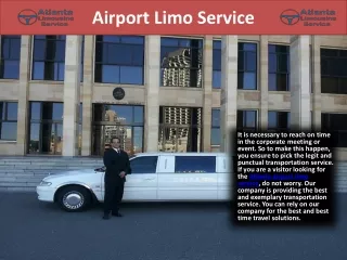 Atlanta Limousine Service For Luxury Limo Ride