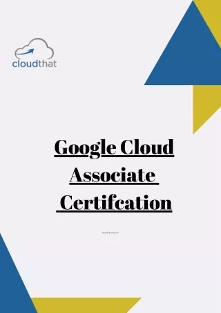 Google Cloud Associate Certification