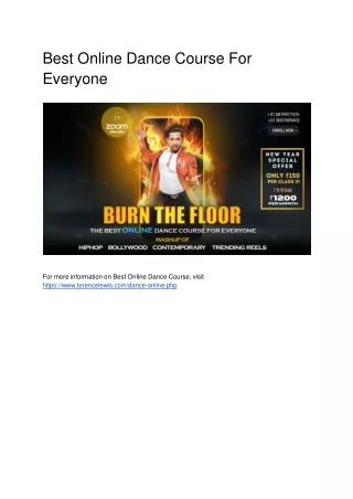 best online dance course for everyone