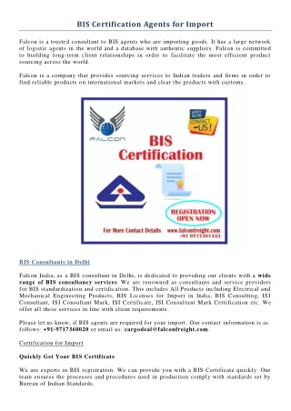 BIS Certification, BIS Certification India, BIS Certificate for Import, BIS Certification Cost