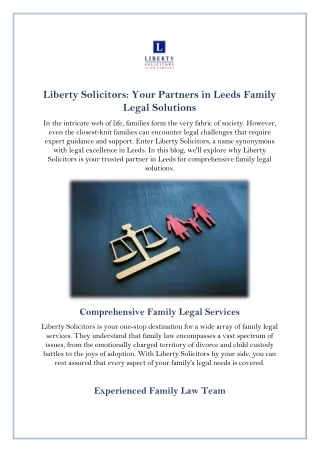 Family Solicitors Leeds-Liberty Solicitors