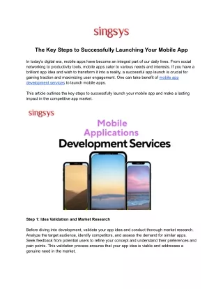 The Key Steps to Successfully Launching Your Mobile App