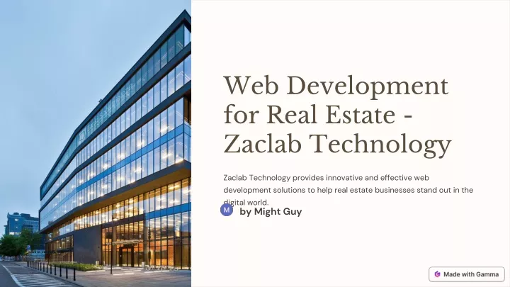 web development for real estate zaclab technology