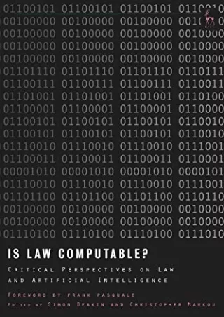 PDF/READ Is Law Computable?: Critical Perspectives on Law and Artificial In