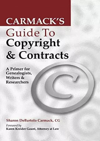 PDF KINDLE DOWNLOAD Carmack's Guide to Copyright & Contracts android