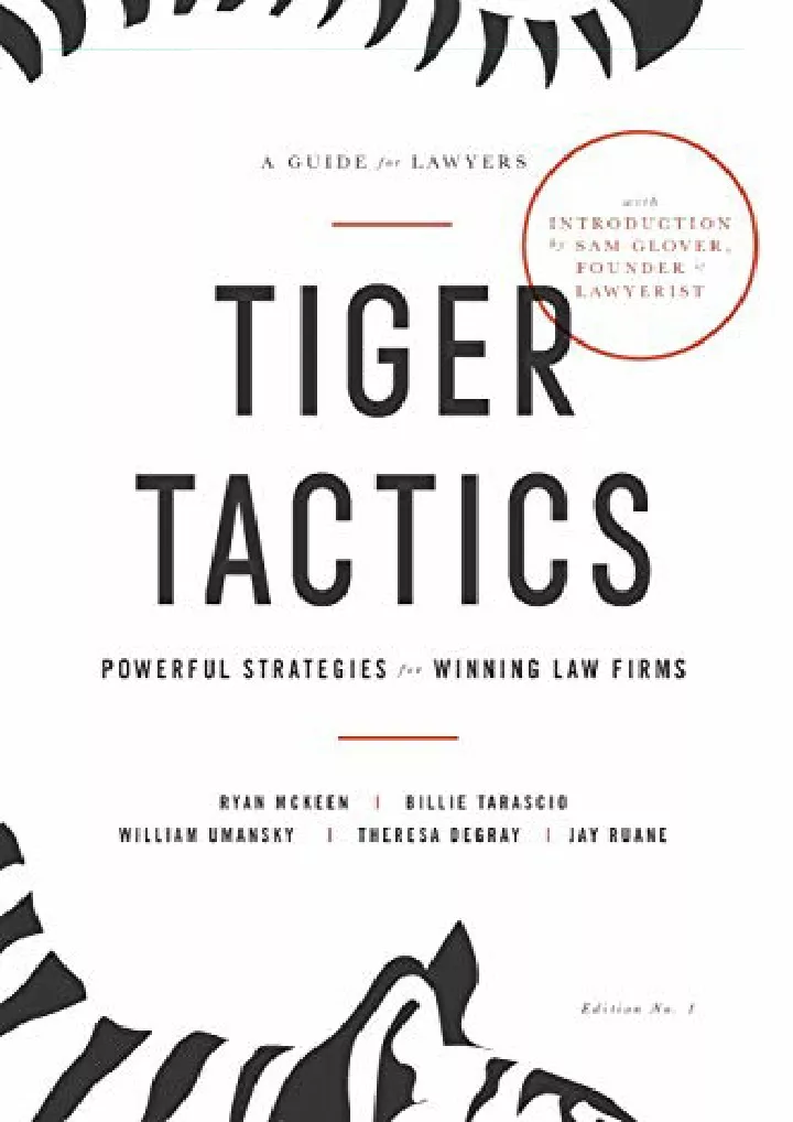 tiger tactics powerful strategies for winning