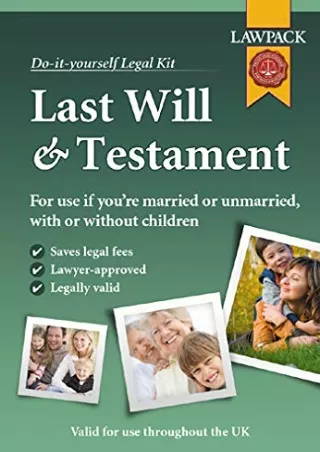 [PDF] READ] Free Last Will & Testament Kit (Do It Yourself Kit) read