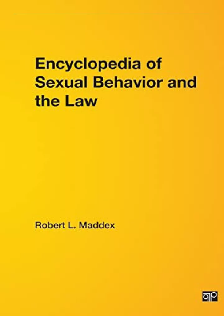 encyclopedia of sexual behavior