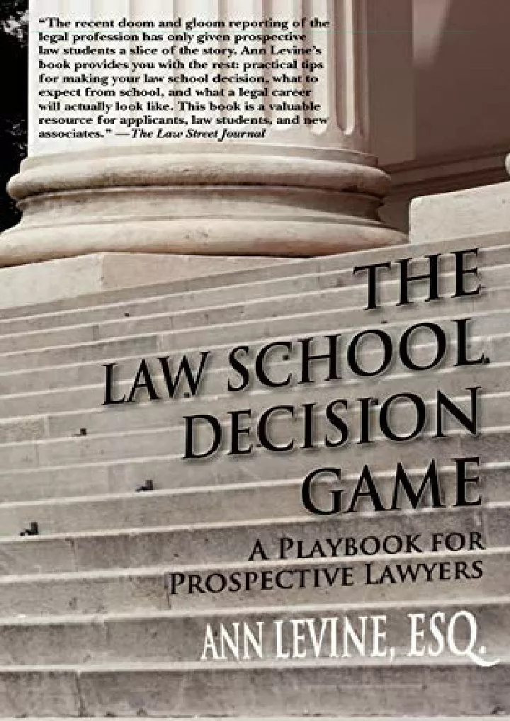 the law school decision game a playbook