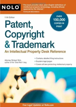 DOWNLOAD [PDF] Patent, Copyright & Trademark: An Intellectual Property Desk