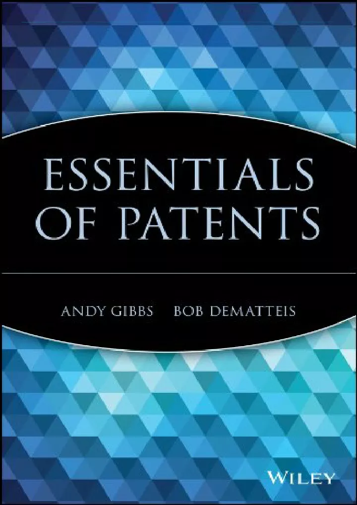 essentials of patents essentials series book