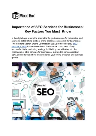 Importance of SEO Services for Businesses_ Key Factors You Must  Know