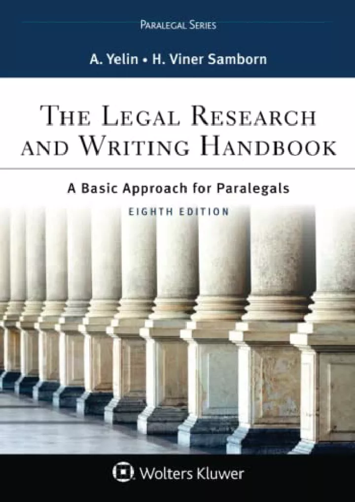 the legal research and writing handbook a basic