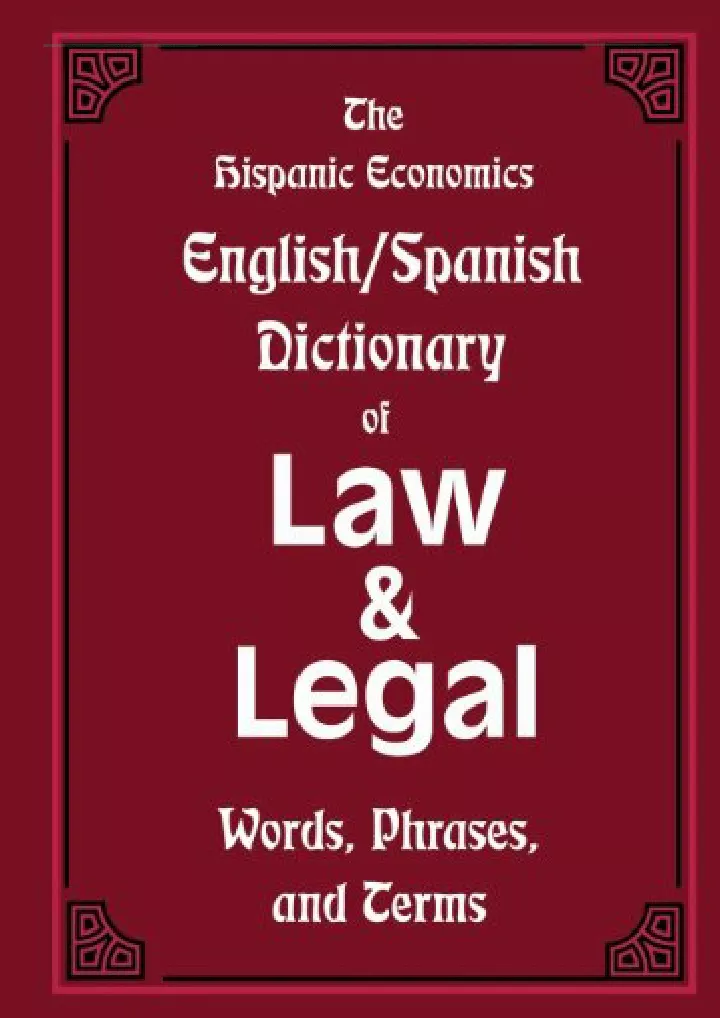 the hispanic economics english spanish dictionary