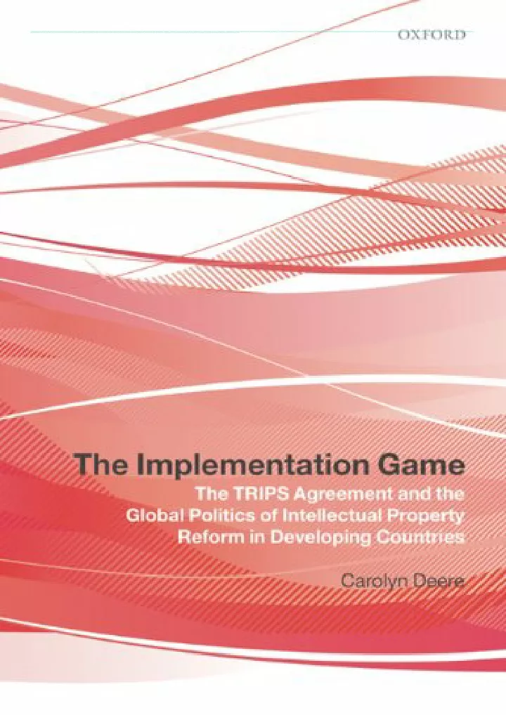 the implementation game the trips agreement