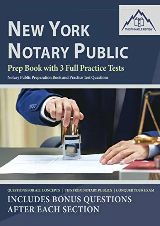 (PDF/DOWNLOAD) New York Notary Public: Prep Book with 3 Full Practice Tests