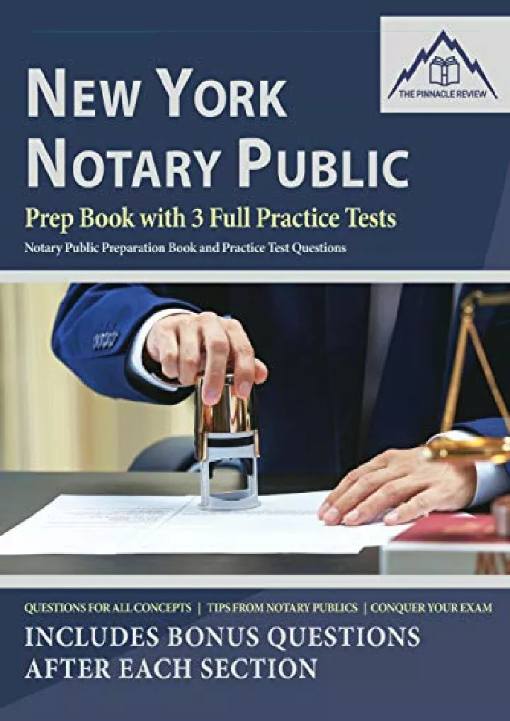 new york notary public prep book with 3 full