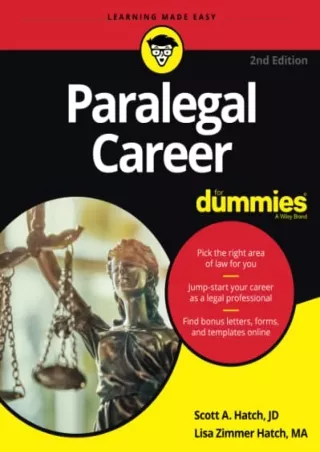 PDF BOOK DOWNLOAD Paralegal Career For Dummies (For Dummies (Career/Educati