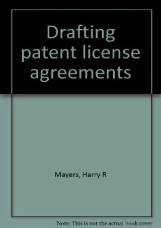 READ [PDF] Drafting patent license agreements full