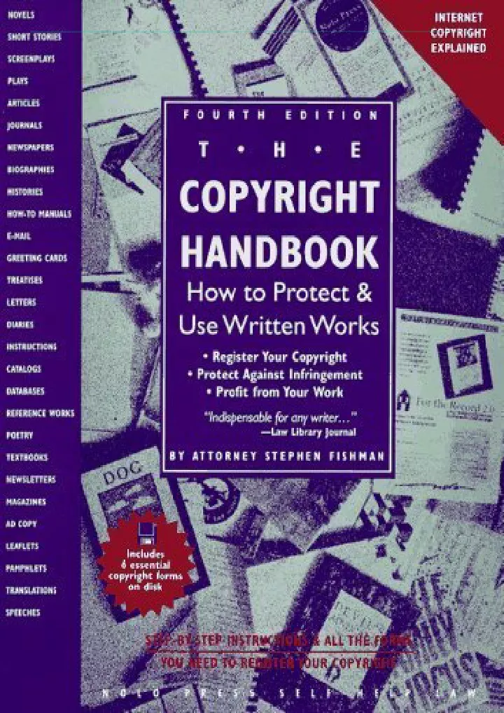 the copyright handbook how to protect use written