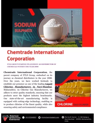 Chemtrade International Corporation- Liquid Chlorine Manufacturers