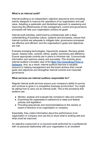 what is an internal audit