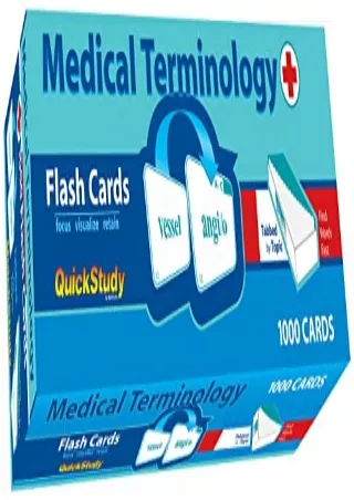 DOWNLOAD [PDF] Medical Terminology Flash Cards (1000 cards): a QuickStudy R