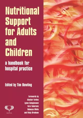 PDF Nutritional Support for Adults and Children: A Handbook for Hospital Pr