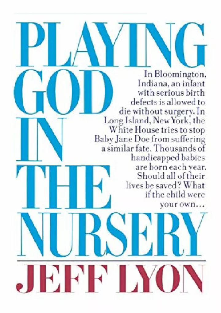 playing god in the nursery download pdf read