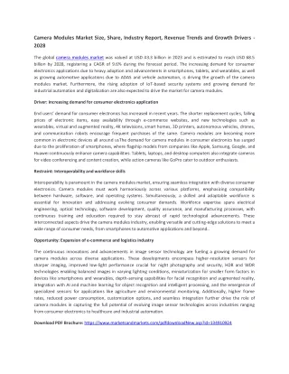 camera modules market size share industry report
