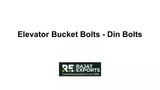 Elevator Bucket Bolts - Din Bolts
