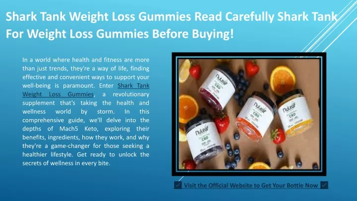 shark tank weight loss gummies read carefully