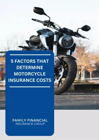 5 factors that determine motorcycle insurance costs