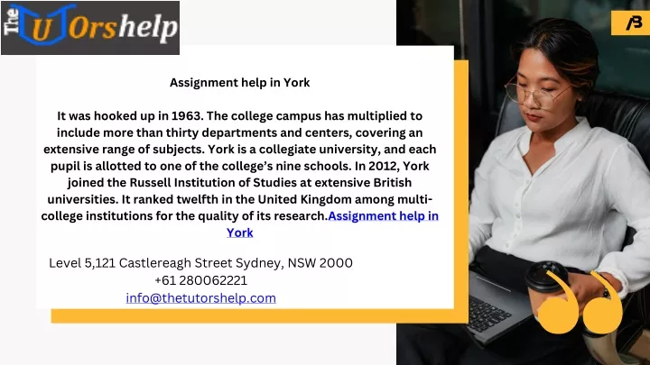 assignment help in york it was hooked up in 1963