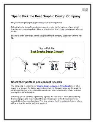 How to Choose the Right Graphic Design Company for Your Brand's Success