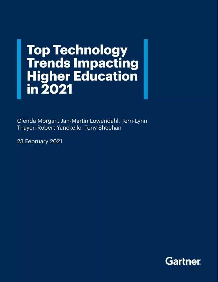 top technology trends impacting higher education