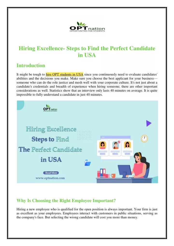 hiring excellence steps to find the perfect