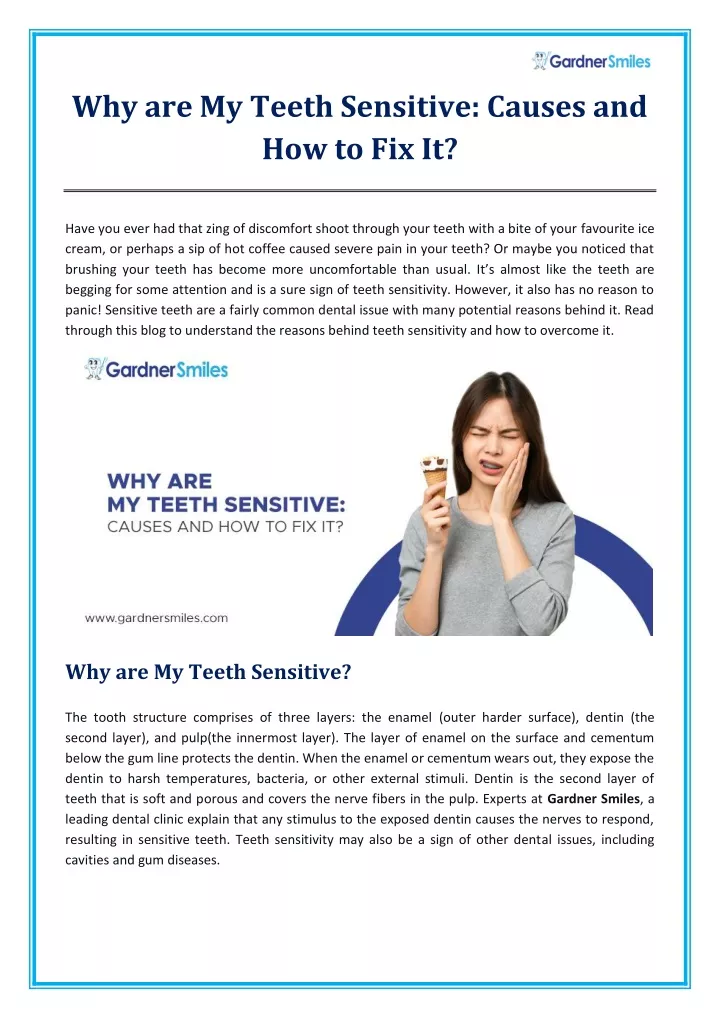why are my teeth sensitive causes