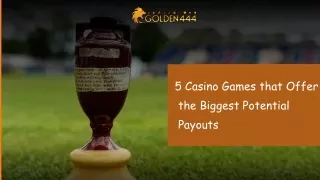 5 Casino Games that Offer the Biggest Potential Payouts