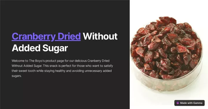 cranberry dried without added sugar