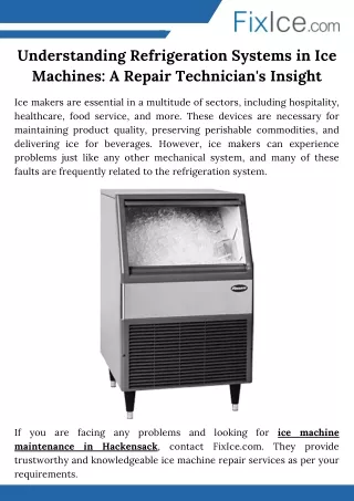 Understanding Refrigeration Systems in Ice Machines A Repair Technicians Insight