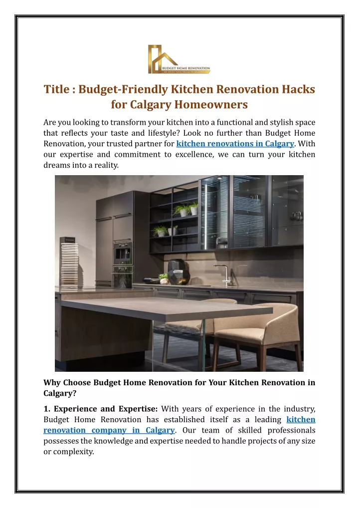 title budget friendly kitchen renovation hacks